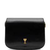 Borsa a spalla con logo in nero ami paris - unisex 
