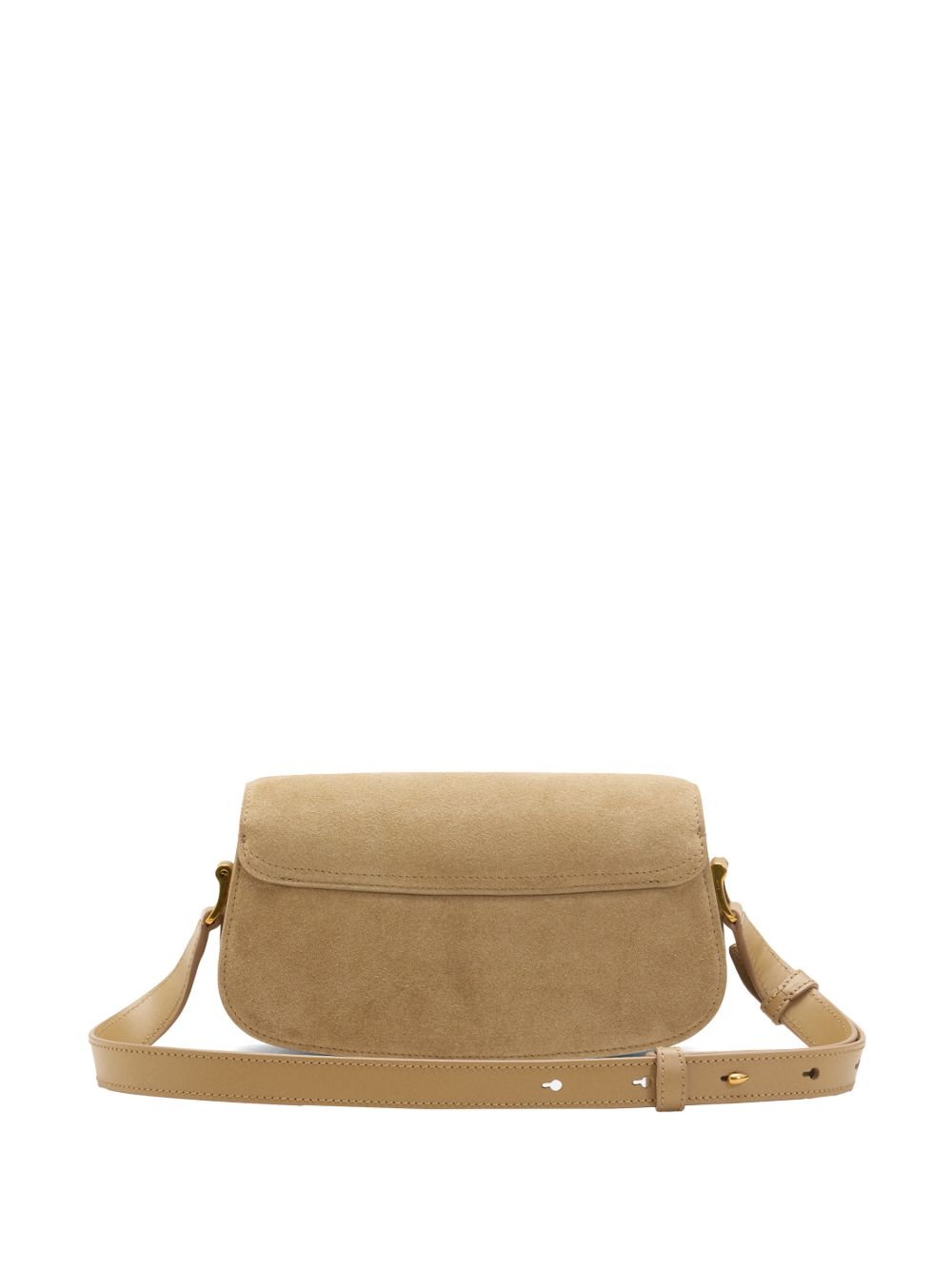 Borsa a spalla mini Paris Paris in pelle scamosciata beige ami paris - unisex 
