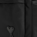 Zaino marcel in nylon in nero Ami paris - unisex 