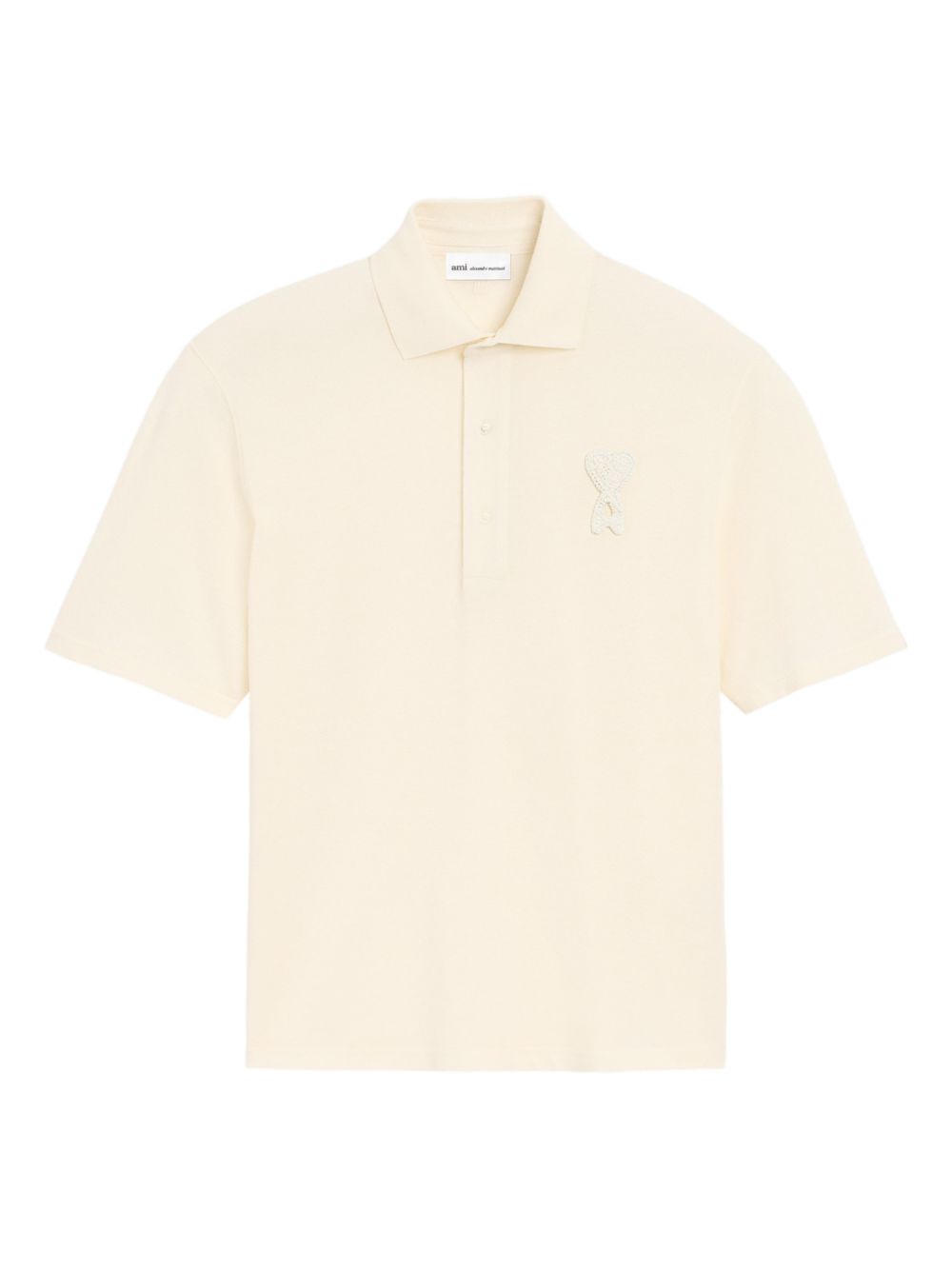 Polo Ami de Coeur con applicazione in bianco Ami paris - uomo 