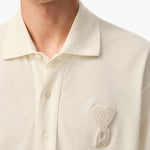 Polo Ami de Coeur con applicazione in bianco Ami paris - uomo 