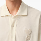 Polo Ami de Coeur con applicazione in bianco Ami paris - uomo 