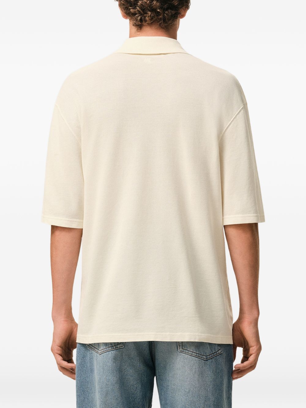 Polo Ami de Coeur con applicazione in bianco Ami paris - uomo 