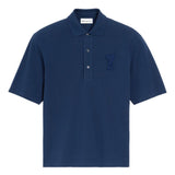 Polo Ami de Coeur con applicazione in blu Ami paris - uomo 