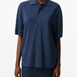 Polo Ami de Coeur con applicazione in blu Ami paris - uomo 