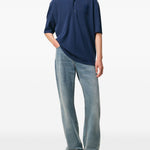 Polo Ami de Coeur con applicazione in blu Ami paris - uomo 