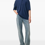 Polo Ami de Coeur con applicazione in blu Ami paris - uomo 