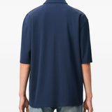 Polo Ami de Coeur con applicazione in blu Ami paris - uomo 