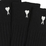 Set di tre calzini in nero logo ami de couer ami paris - unisex 