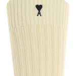 Set di tre calzini in avorio logo ami de couer ami paris - unisex 