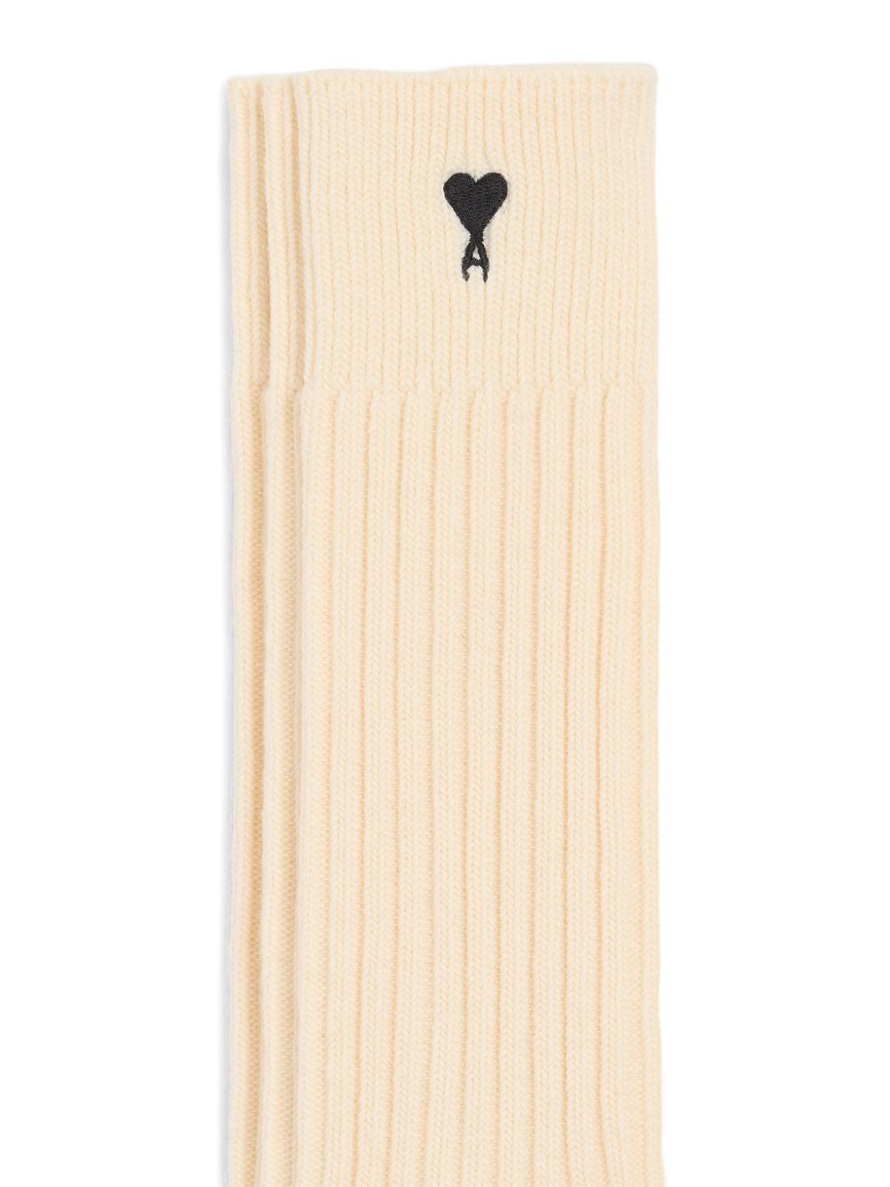 Set di tre calzini in avorio logo ami de couer ami paris - unisex 