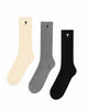 Set of three multicolor socks with Ami de Coeur logo from Ami Paris - unisex