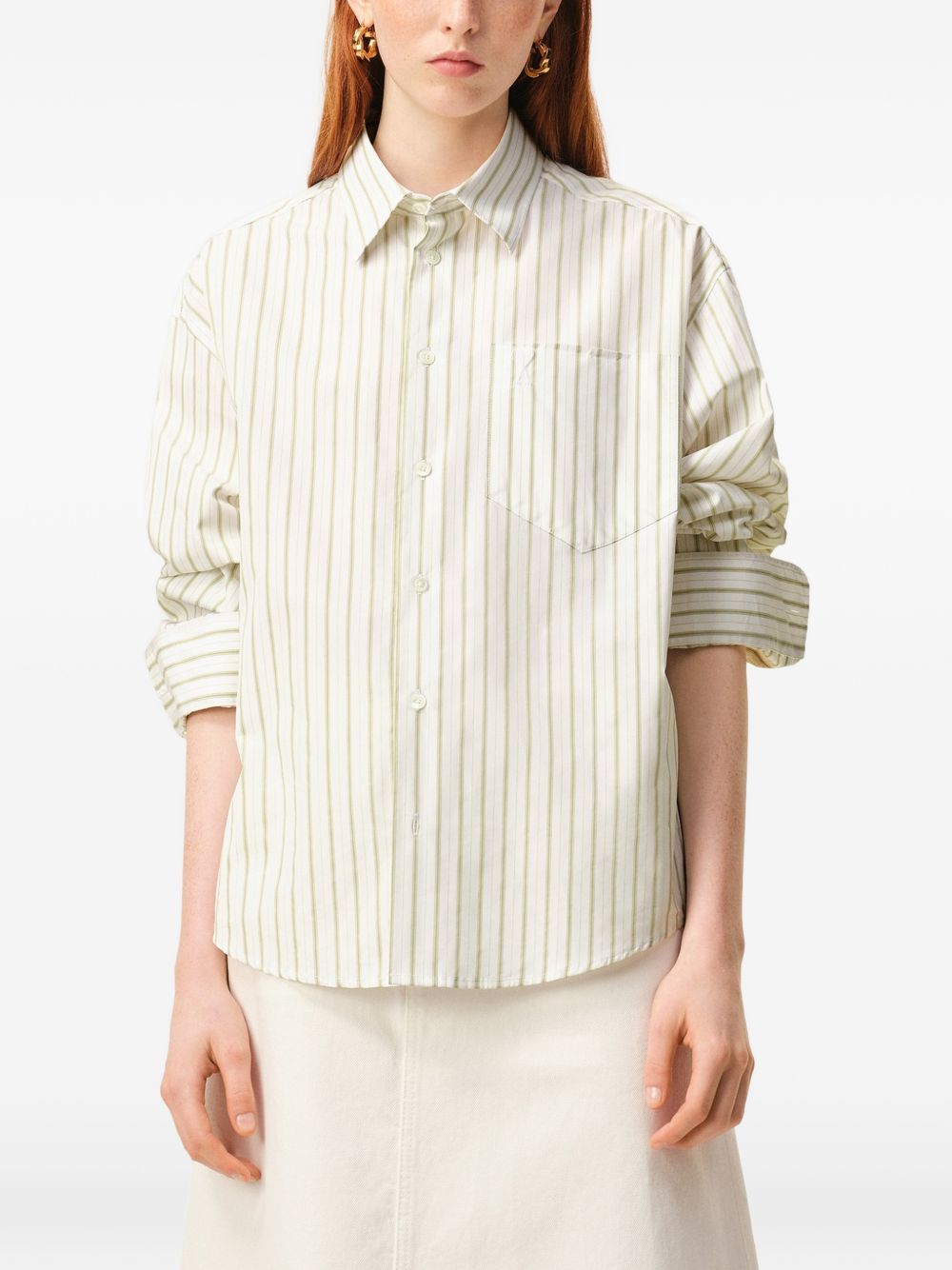 Camicia Ami de Coeur a righe in bianco Ami Paris - donna 