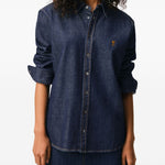 Camicia in denim blu Ami Paris - donna 