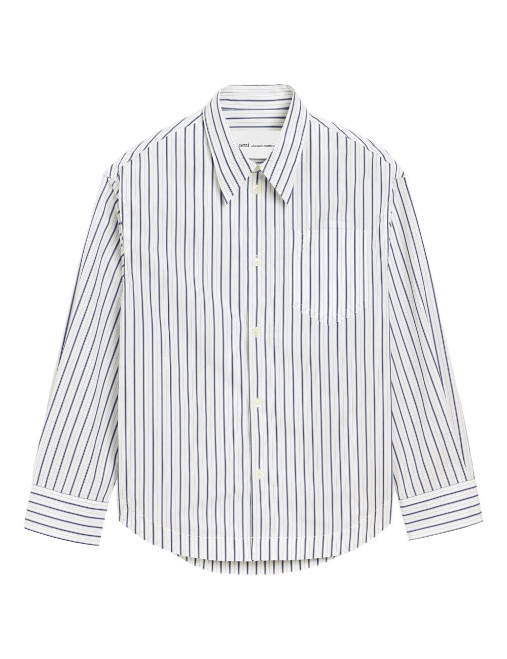 Camicia ami de coeur a righe in blu e bianco Ami Paris - donna 