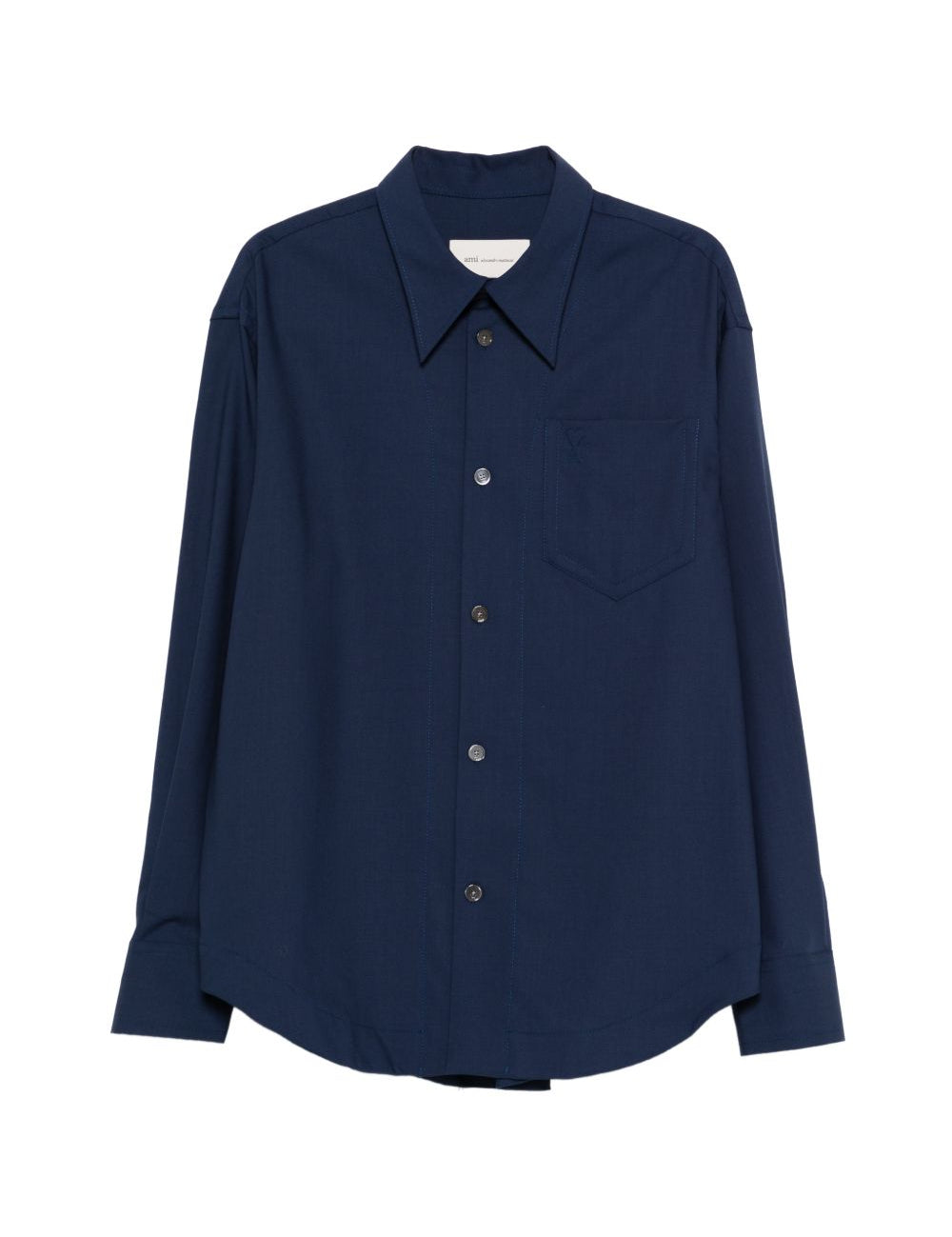 Camicia con tasche in blu AMI Paris - donna 