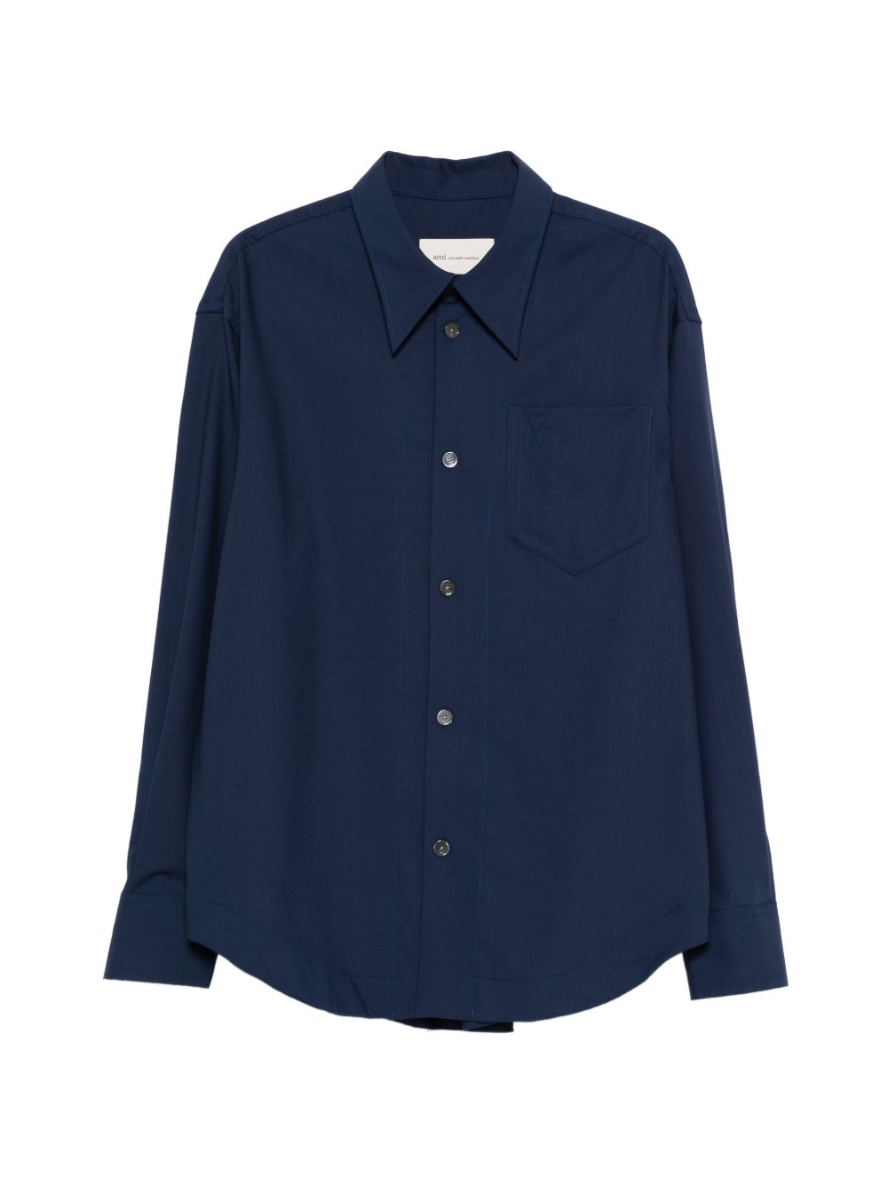 Camicia con tasche in blu AMI Paris - donna 