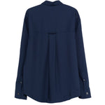 Camicia con tasche in blu AMI Paris - donna 