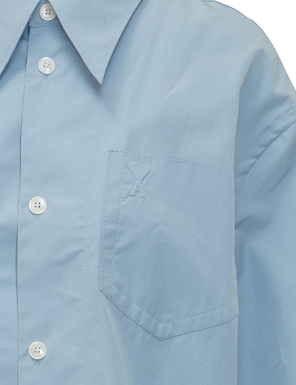 Camicia lunga Ami de Coeur in azzurro Ami Paris - donna 