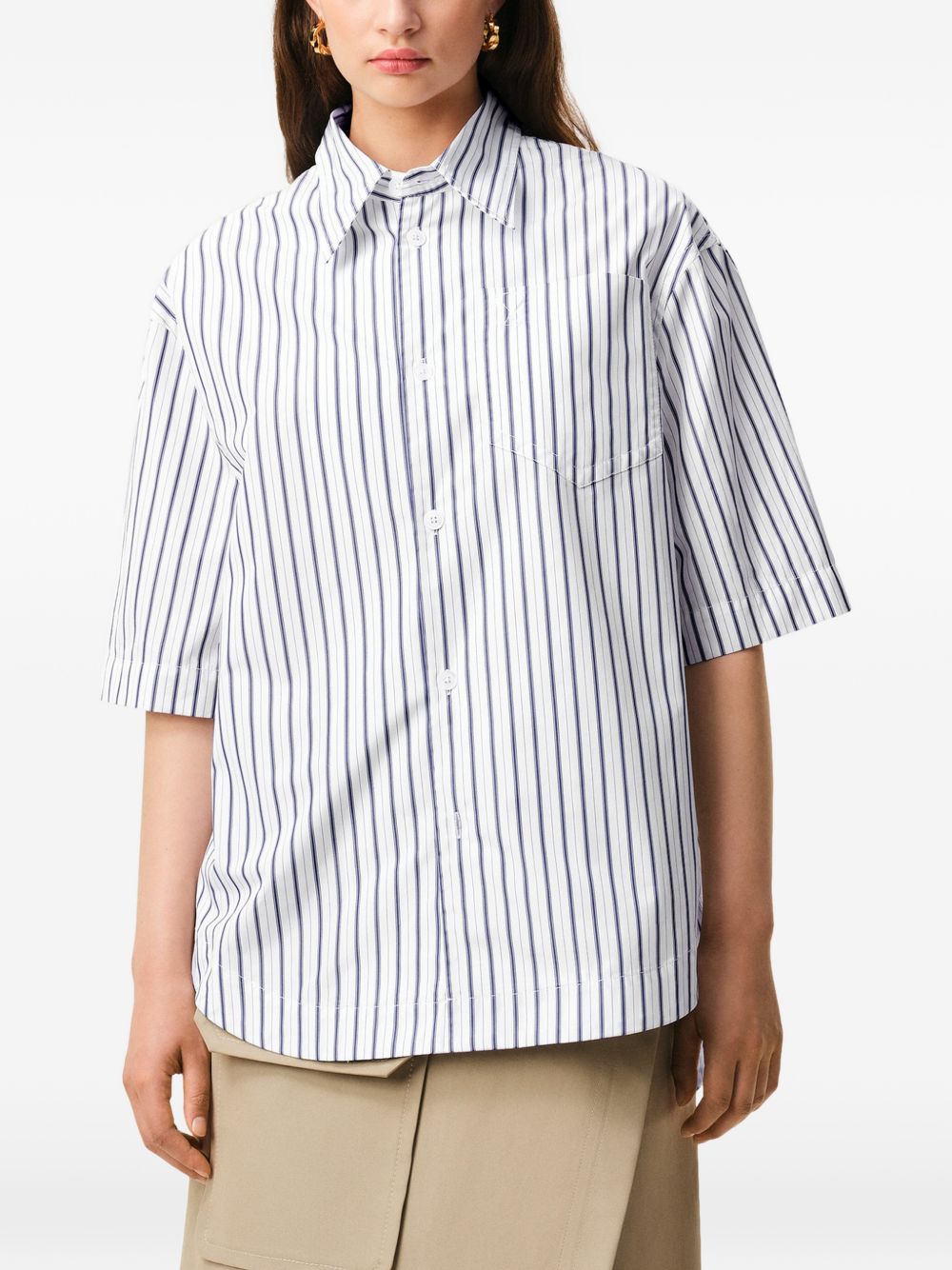 Camicia Ami de Coeur a righe in bianco Ami Paris - donna 