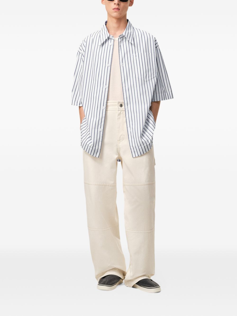 Camicia Ami de Coeur a righe in bianco Ami Paris - donna 