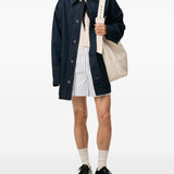 Shorts con vita elasticizzata in bianco Ami paris - uomo 