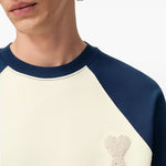 Felpa Ami De Coeur con applicazione in bianco Ami paris - uomo 