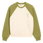 Felpa Ami De Coeur con applicazione in bianco e verde Ami paris - uomo 