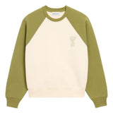 Felpa Ami De Coeur con applicazione in bianco e verde Ami paris - uomo 