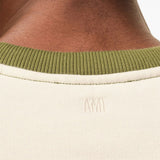 Felpa Ami De Coeur con applicazione in bianco e verde Ami paris - uomo 