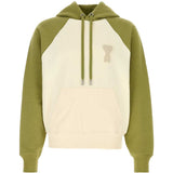 Felpa bicolore in bianco e verde  Ami paris - unisex 