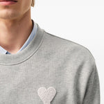Felpa con applicazione Ami De Coeur in grigio Ami paris - uomo 
