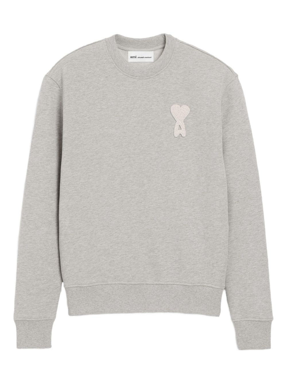 Felpa con applicazione Ami De Coeur in grigio Ami paris - uomo 