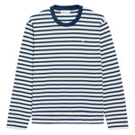 T-shirt Ami de Coeur a maniche lunghe in bianco e blu Ami paris - uomo 