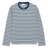 T-shirt Ami de Coeur a maniche lunghe in bianco e blu Ami paris - uomo 