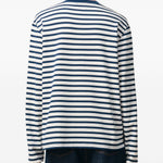 T-shirt Ami de Coeur a maniche lunghe in bianco e blu Ami paris - uomo 