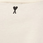 T-shirt con stampa a cuore heritage in bianco Ami paris - uomo 
