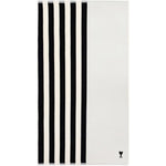 Asciugamano da mare a righe in bianco Ami paris - unisex 