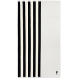 Asciugamano da mare a righe in bianco Ami paris - unisex 