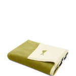 Asciugamano jacquard ami de coeur in bianco e verde Ami paris - unisex 