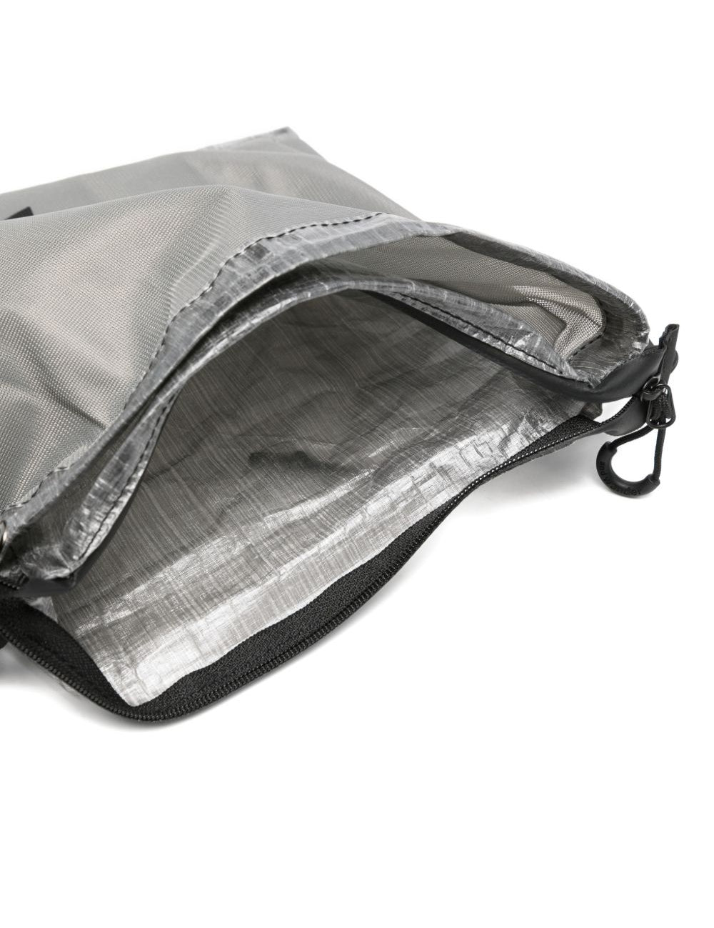 Borsa a tracolla con stampa logo in grigio And wander - uomo 