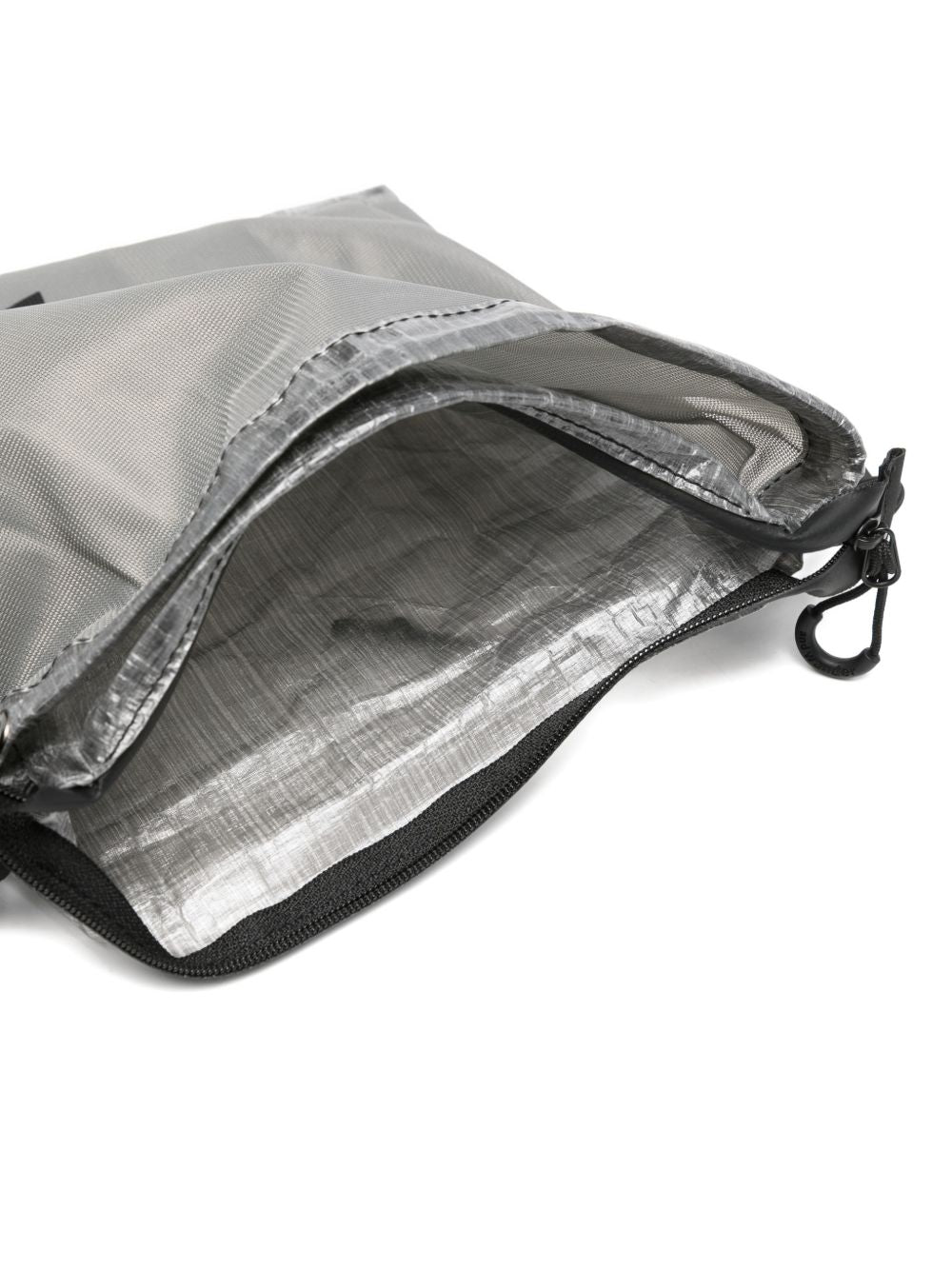 Borsa a tracolla con stampa logo in grigio And wander - uomo 