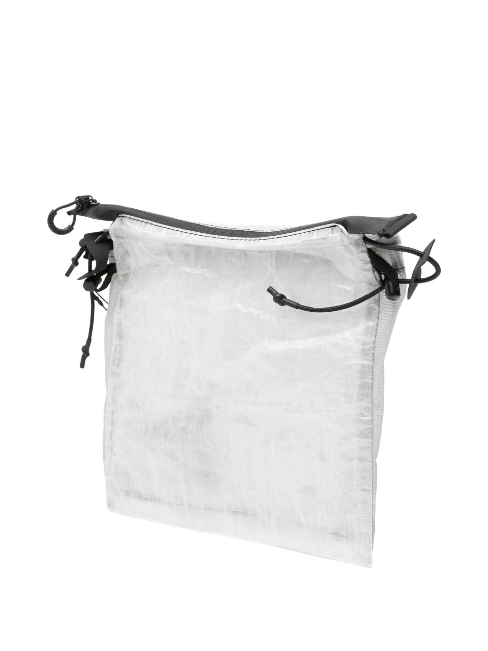 Borsa a tracolla con stampa logo in grigio And wander - uomo 