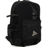 Zaino con inserti in rete in nero 