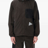 Giacca Ripstop in marrone e nero And wander - uomo 
