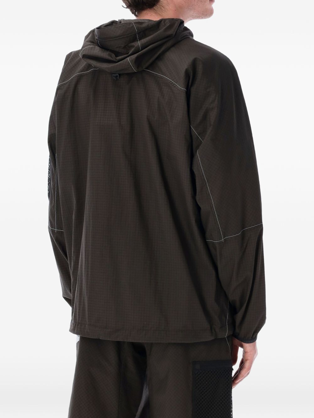 Giacca Ripstop in marrone e nero And wander - uomo 