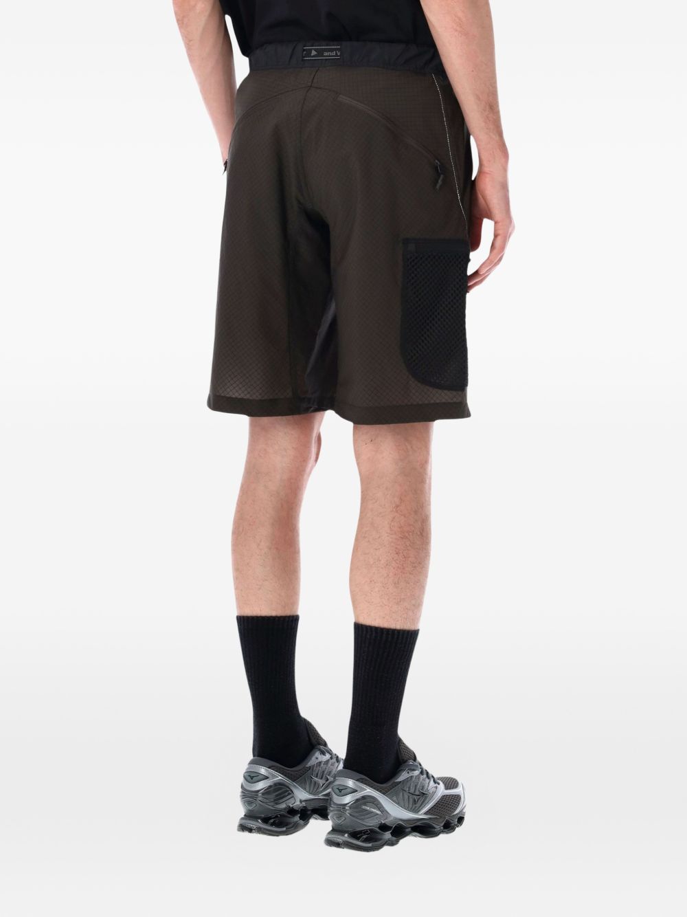 Bermuda Ripstop in marrone e nero And wander - uomo 