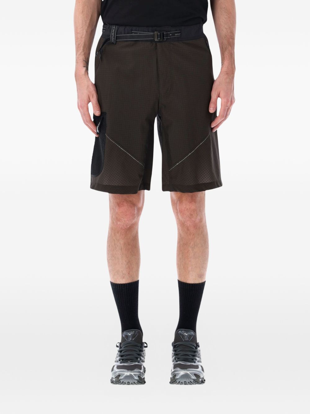 Bermuda Ripstop in marrone e nero And wander - uomo 