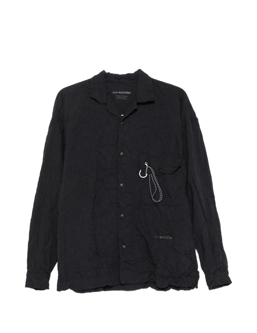 Camicia a maniche lunghe in nero And wander - uomo 