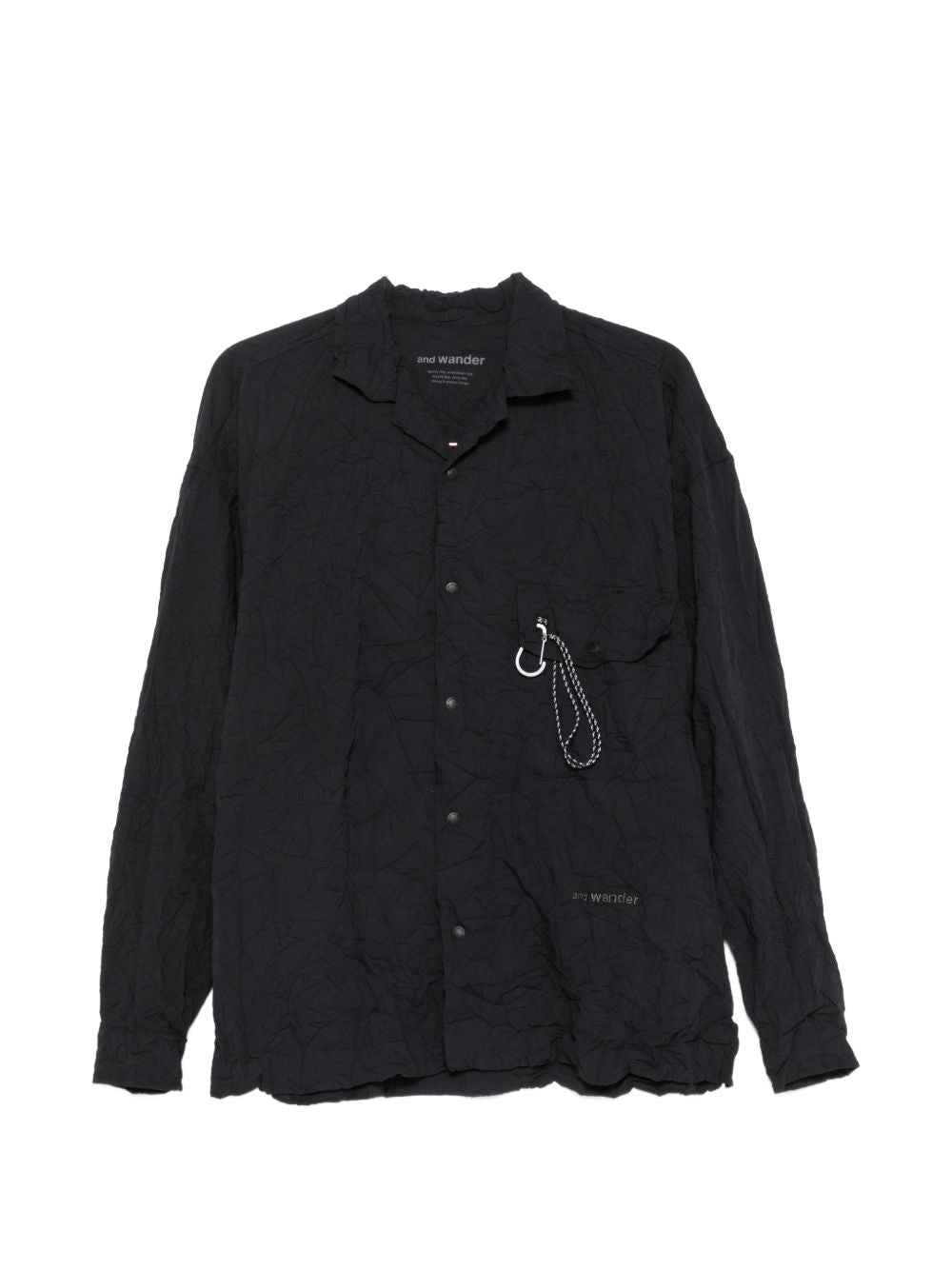 Camicia a maniche lunghe in nero And wander - uomo 